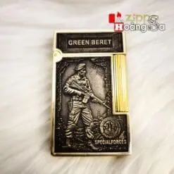 Mẫu khắc St. Dupont 5 cạnh Green Beret (không bao gồm bật lửa)