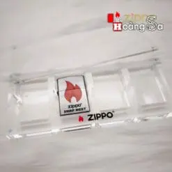 Khay Mica Trong Nguyên Khối Trưng Bày 4 Zippo Cao Cấp Nắp Nam Châm