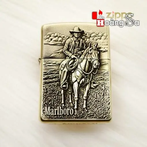 Bật lửa Zippo Armor Brass Marlboro – Phiên bản Cao bồi độc đáo - Ảnh 4