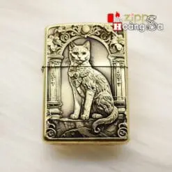 Bật Lửa Zippo Armor 12 Con Giáp - Mèo