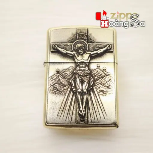 Zippo Armor Brass Khắc Hình Chúa Giê-su 3 - Ảnh 5
