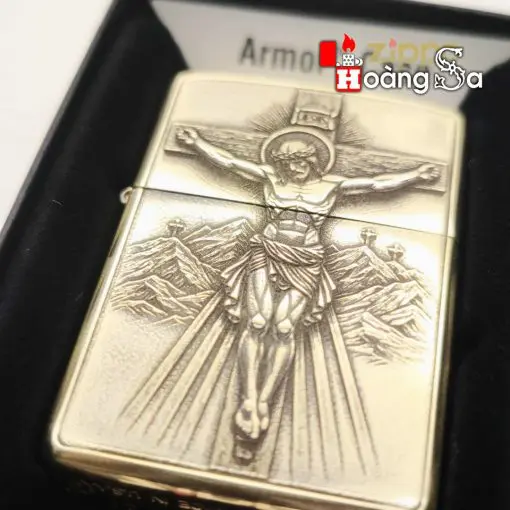 Zippo Armor Brass Khắc Hình Chúa Giê-su 3 - Ảnh 4