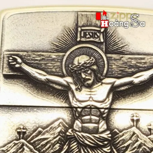 Zippo Armor Brass Khắc Hình Chúa Giê-su 3