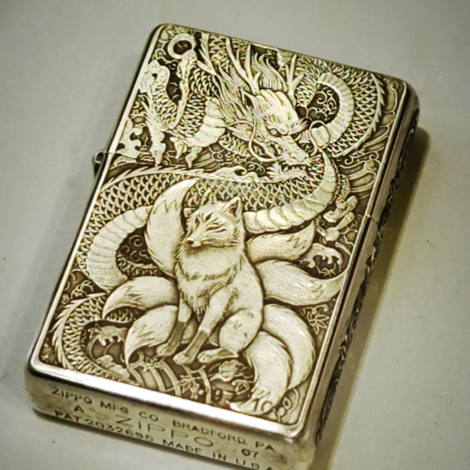 Mẫu khắc Hồ Ly và Rồng