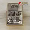 Zippo Armor Brass Khắc 3D Chủ Đề Marlboro - Phiên Bản Cao Bồi