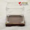 hộp bảo quản trưng bày zippo (display case) mica acrylic và đế gỗ sang trọng (kt 10x10x12 cm)