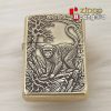 Zippo Armor Brass Khắc 3D Chủ Đề Tuổi Khỉ